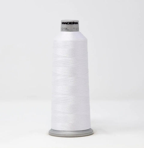 Madeira Polyneon #60 1801 Super White Embroidery Thread 5500 Yards