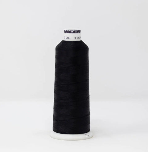 Madeira Rayon 1006 Diamond Black Embroidery Thread 5500 Yards