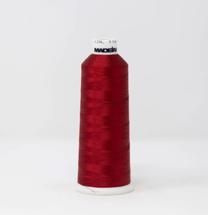 Madeira Rayon 1181 Candy Apple Red Embroidery Thread 5500 Yards